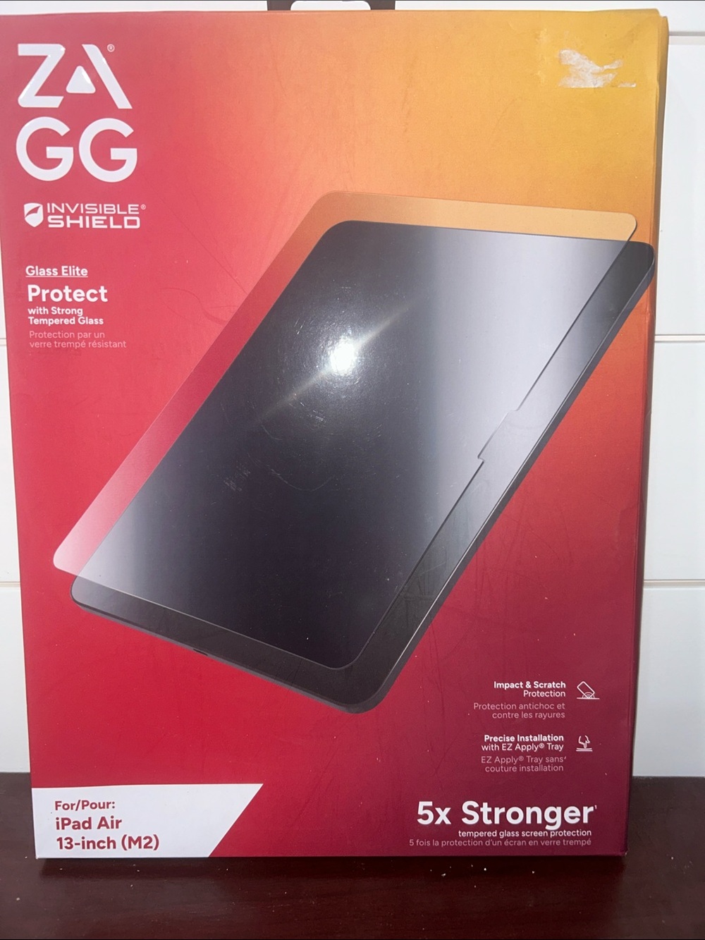 Glass Elite Protect Tempered Screen Protector for iPad Air 13-inch (M2) - Red